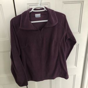 Columbia 3/4 zip fleece sweater